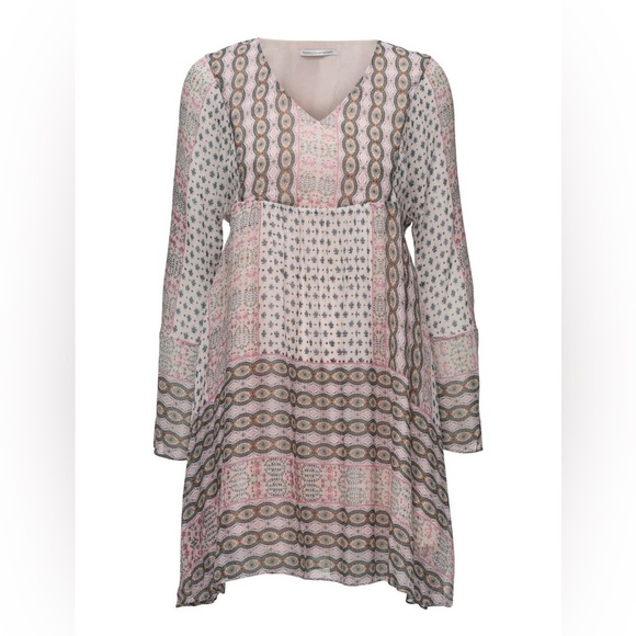 Rebecca Minkoff Women's Pink Blush Redland Dress Topanga Canyon Print Sz. Medium - Picture 2 of 9